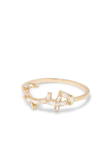 "Hob/ Love" Ring, 18k Yellow Gold & Diamonds